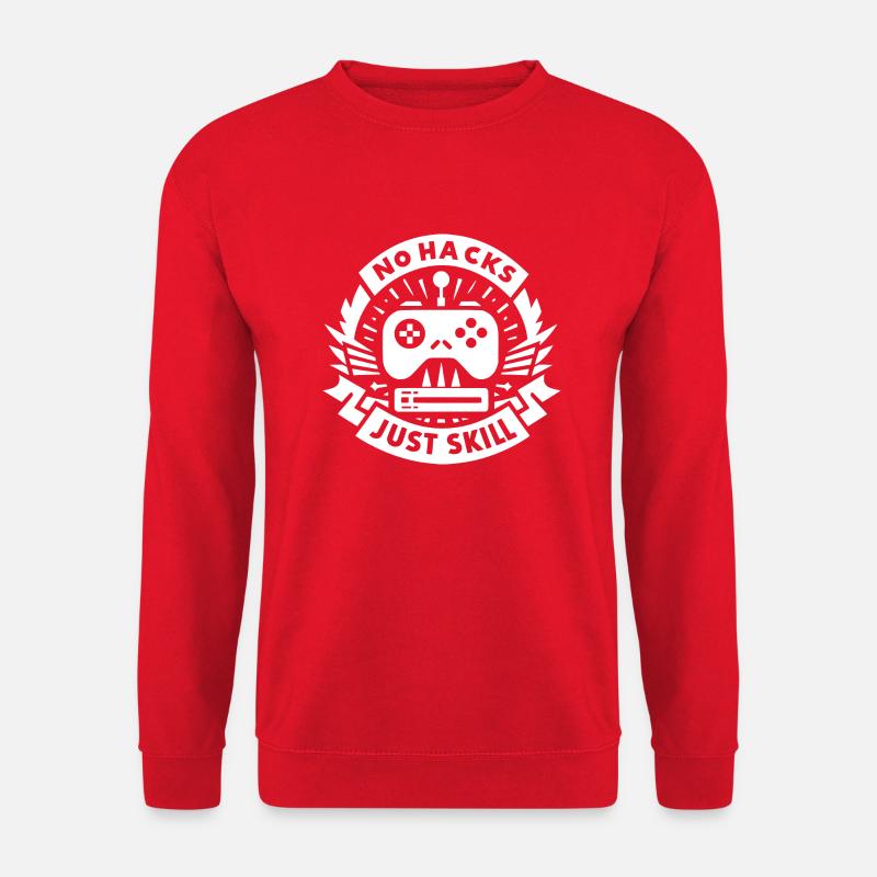 No Hacks Just Skill - Unisex Sweatshirt - red