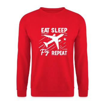 Manger dormir Mouche Répéter - Sweat-shirt Unisexe - rouge - Devant - Alina (178cm) & Michal (187cm)