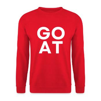 Goat - Unisex Sweatshirt - red - Front - Alina (178cm) & Michal (187cm)