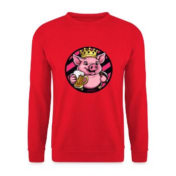 Pork Beer - Unisex Sweatshirt - red - Front - Alina (178cm) & Michal (187cm)