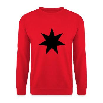 Star, stars - Unisex Sweatshirt - red - Front - Alina (178cm) & Michal (187cm)