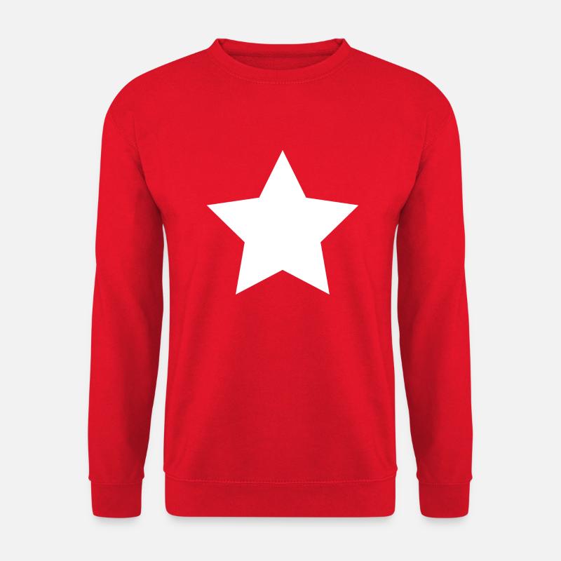Stern weiß - Unisex Pullover - Rot