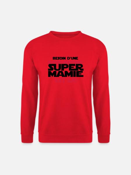 super mamie est là - Sweat-shirt Unisexe - rouge