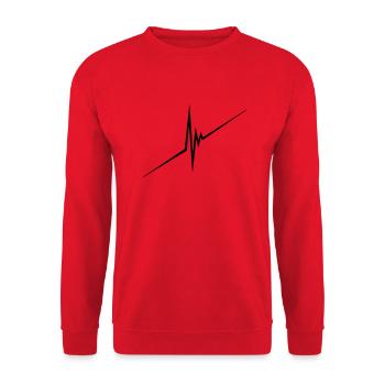 pulse - Unisex Pullover - Rot - Vorne - Alina (178cm) & Michal (187cm)