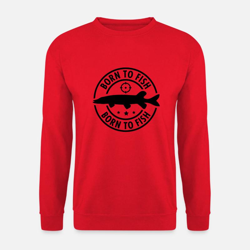 born_to_fish__f1 - Unisex Pullover - Rot