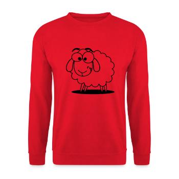 Sheep - © roil - Unisex Sweatshirt - red - Front - Alina (178cm) & Michal (187cm)