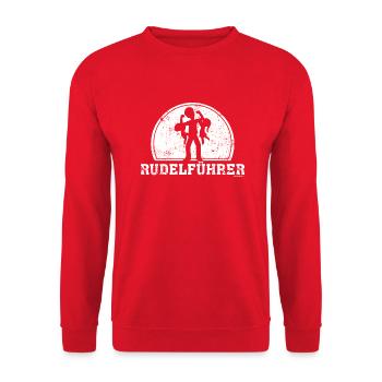 GD03323.png - Unisex Pullover - Rot - Vorne - Alina (178cm) & Michal (187cm)