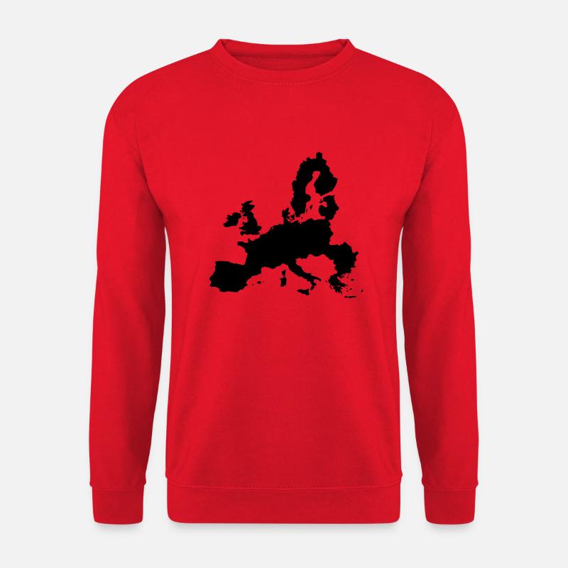 Karte von Europa Europa Europa - Unisex Pullover - Rot
