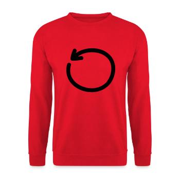 drehen_pfeil_f1 - Unisex Pullover - Rot - Vorne - Alina (178cm) & Michal (187cm)
