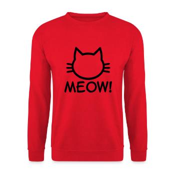 Meow Chat - Sweat-shirt Unisexe - rouge - Devant - Alina (178cm) & Michal (187cm)