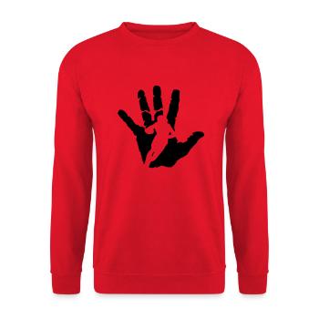 Haupt-Rugby American Football - Unisex Pullover - Rot - Vorne - Alina (178cm) & Michal (187cm)