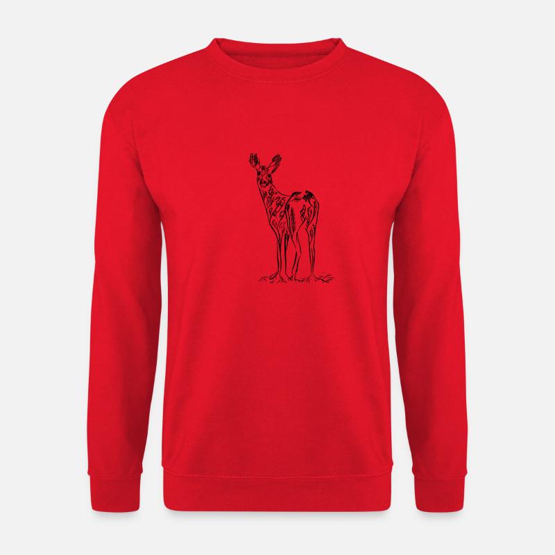 Eichelhirsch schwarz - Unisex Pullover - Rot