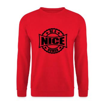 Stamp Round Nice - Unisex Sweatshirt - red - Front - Alina (178cm) & Michal (187cm)