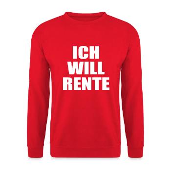 Ich Will Rente - Unisex Pullover - Rot - Vorne - Alina (178cm) & Michal (187cm)