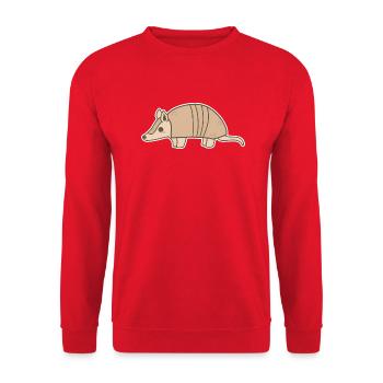 Gürteltier - Unisex Pullover - Rot - Vorne - Alina (178cm) & Michal (187cm)