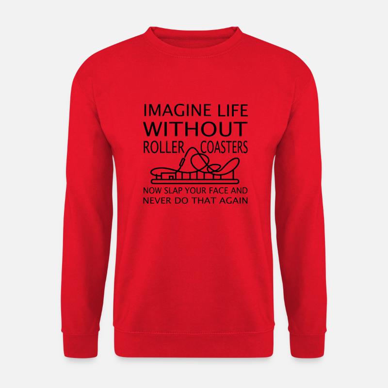 Rollercoaster Achterbahn - Unisex Pullover - Rot