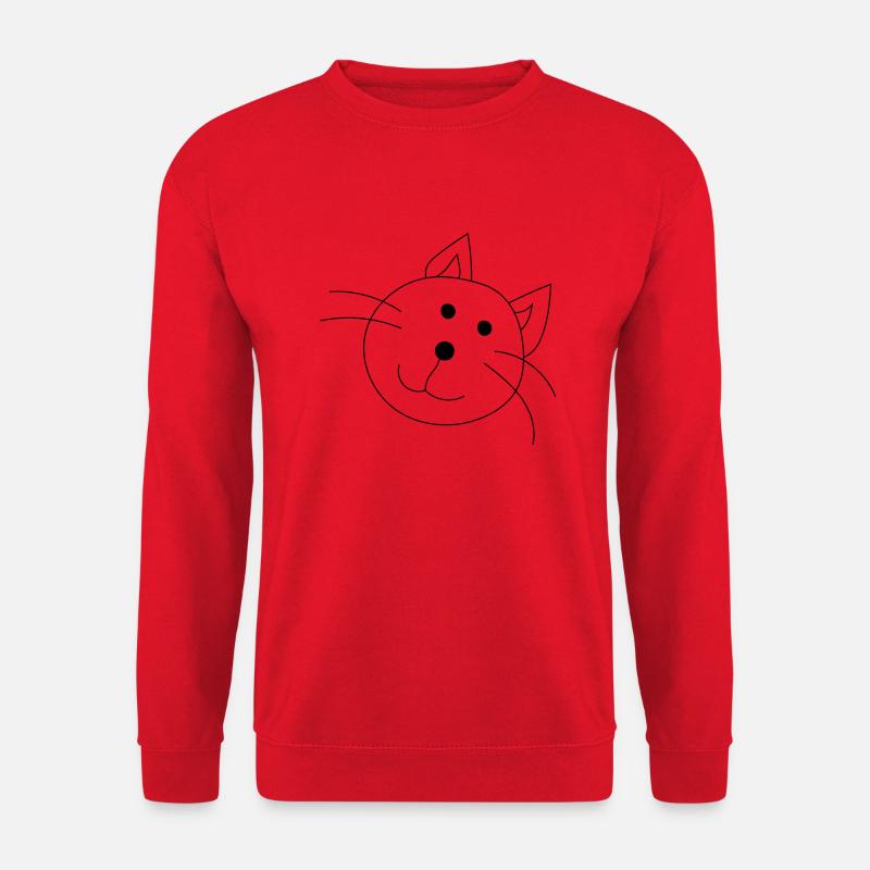 Lustige Katze - Unisex Pullover - Rot