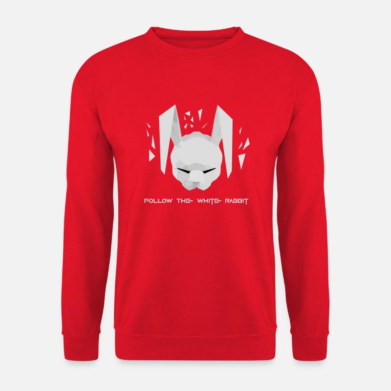 Follow the white rabbit - Unisex Sweatshirt - red