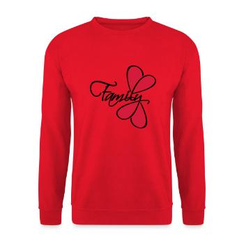 Lettrage Heart Family - Sweat-shirt Unisexe - rouge - Devant - Alina (178cm) & Michal (187cm)