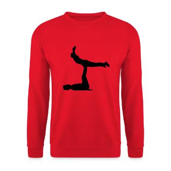 AcroYoga - Frontbird - Unisex Pullover - Rot - Vorne - Alina (178cm) & Michal (187cm)