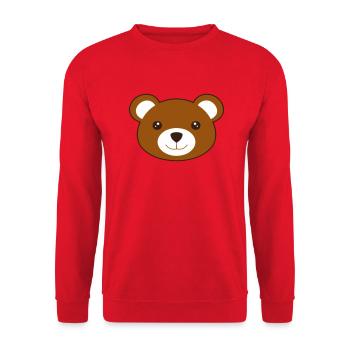 teddybear - Unisex Sweatshirt - red - Front - Alina (178cm) & Michal (187cm)