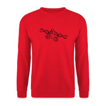 Motorcross Motorcycle Fan Motorcyclist Motorcycle - Unisex Sweatshirt - red - Front - Alina (178cm) & Michal (187cm)