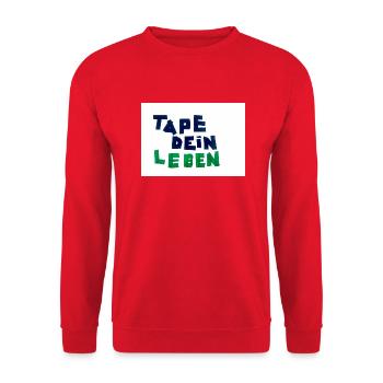 Tape dein Leben - Unisex Pullover - Rot - Vorne - Alina (178cm) & Michal (187cm)