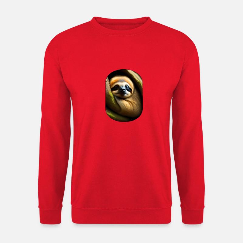 schlafendes Faultier - Unisex Pullover - Rot