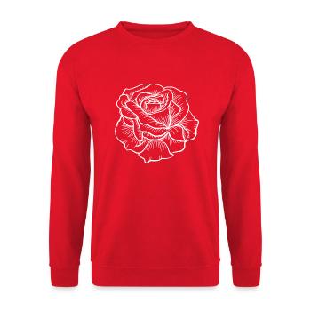 Flower Blume Pflanze - Unisex Pullover - Rot - Vorne - Alina (178cm) & Michal (187cm)