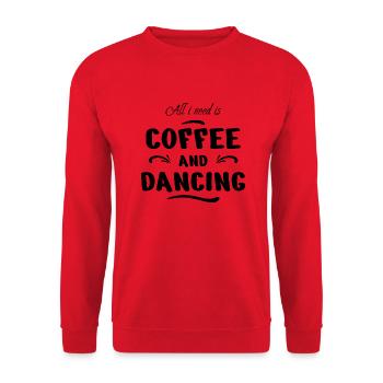 Dancing Dance Music - Unisex Sweatshirt - red - Front - Alina (178cm) & Michal (187cm)