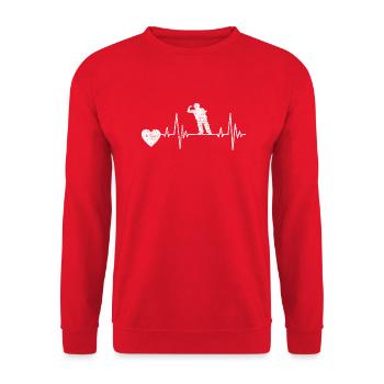 Dart Gift Dart Saying Dartsport Player - Unisex Sweatshirt - red - Front - Alina (178cm) & Michal (187cm)