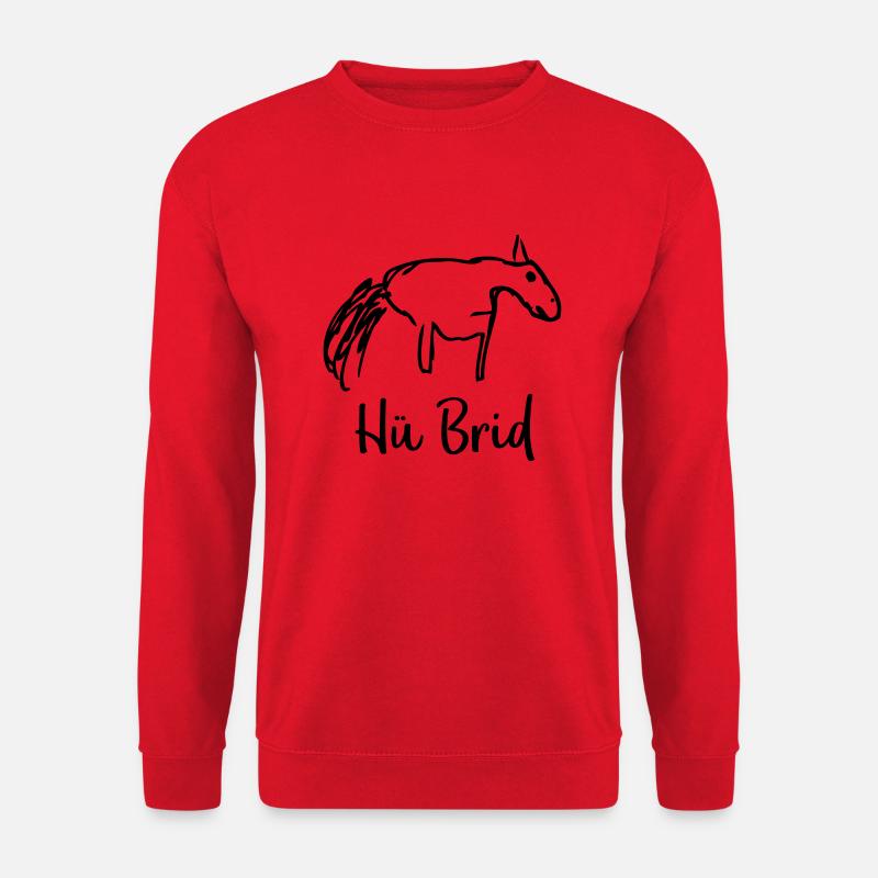 Hü Brid Pferd Hybrid Kfz - Unisex Pullover - Rot