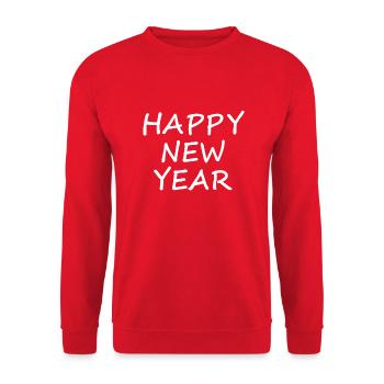 Happy New Year - Unisex Sweatshirt - red - Front - Alina (178cm) & Michal (187cm)