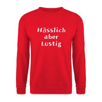 Hässlich aber Lustig - Unisex Pullover - Rot - Vorne - Alina (178cm) & Michal (187cm)