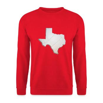 Le vrai volleyball sur la carte de l’État du Texas - Sweat-shirt Unisexe - rouge - Devant - Alina (178cm) & Michal (187cm)