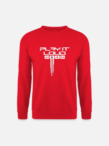 Play it loud Play Taste Graffiti Spray Laute Musik - Unisex Pullover - Rot