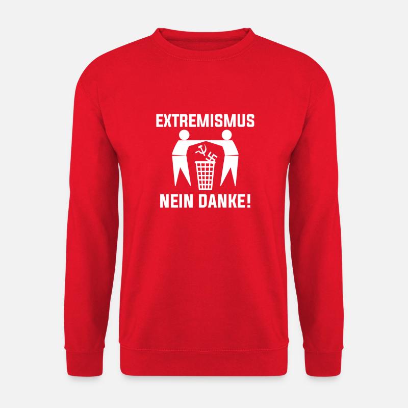 EXTREMISM - NO THANKS! - Unisex Sweatshirt - red
