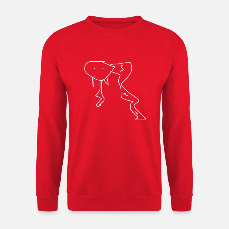 Schlange - Unisex Pullover - Rot