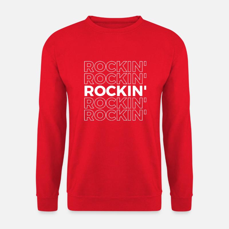 rocking text logo design - Unisex Sweatshirt - red