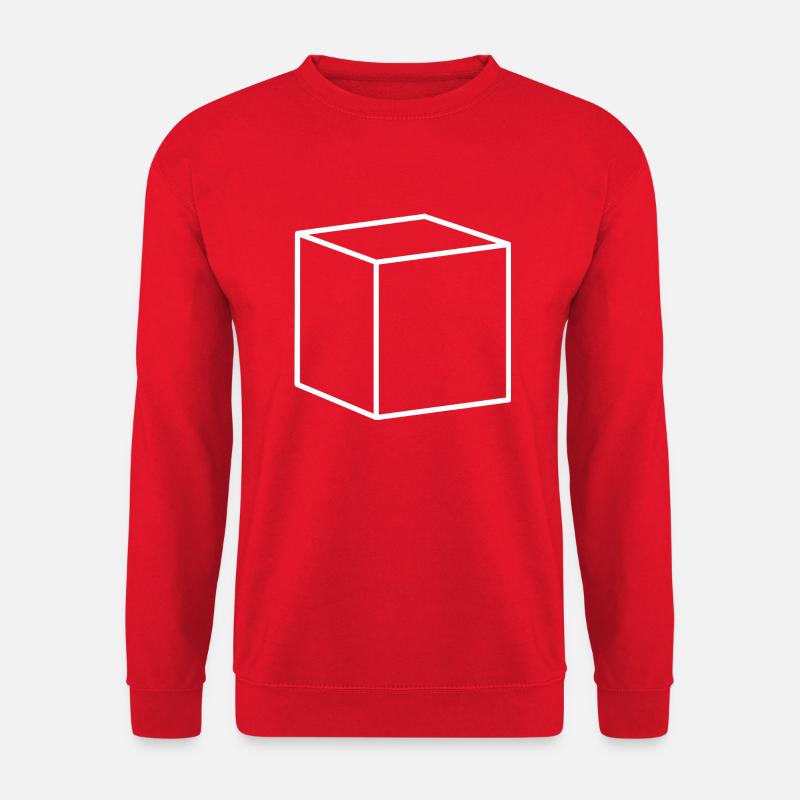 White cube - Unisex Sweatshirt - red