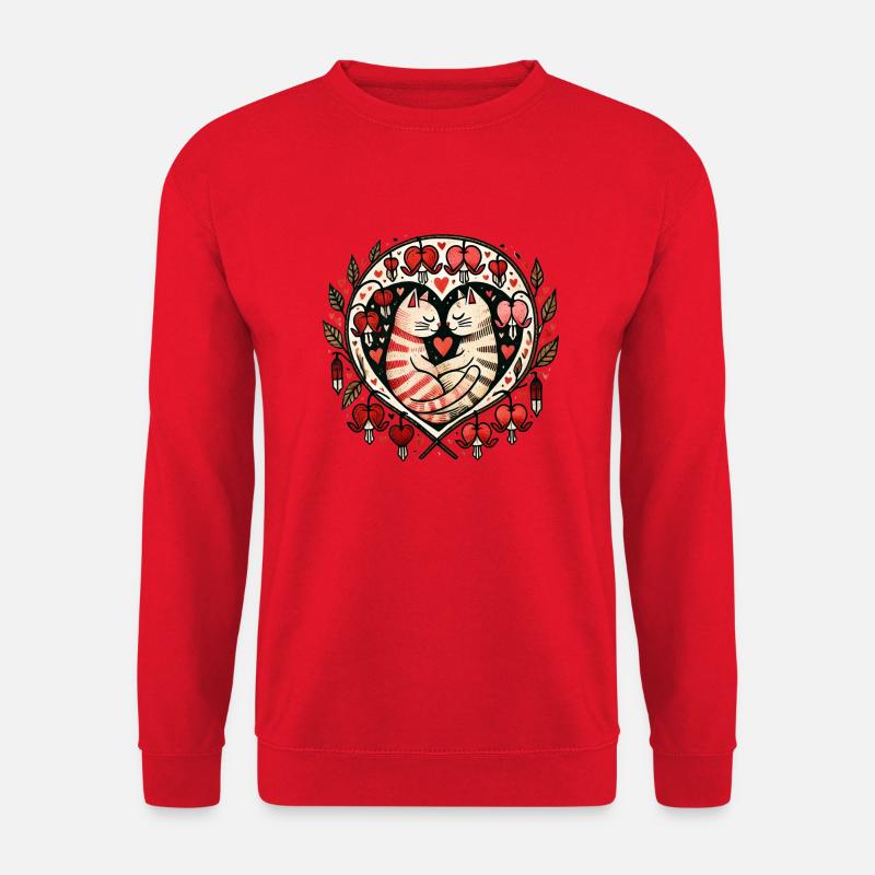 Katzenpaar - Unisex Pullover - Rot