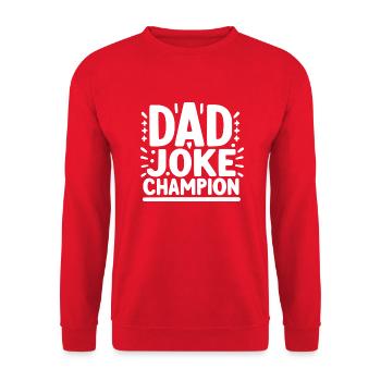 Champion de la blague de papa - Sweat-shirt Unisexe - rouge - Devant - Alina (178cm) & Michal (187cm)