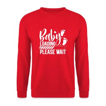 Baby lädt Babes Frauen Mutter Design Neugeborenes - Unisex Pullover - Rot - Vorne - Alina (178cm) & Michal (187cm)