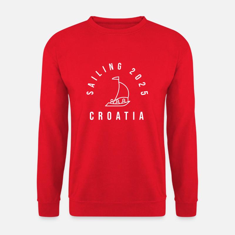 sailing croatia 2025 - Unisex Pullover - Rot