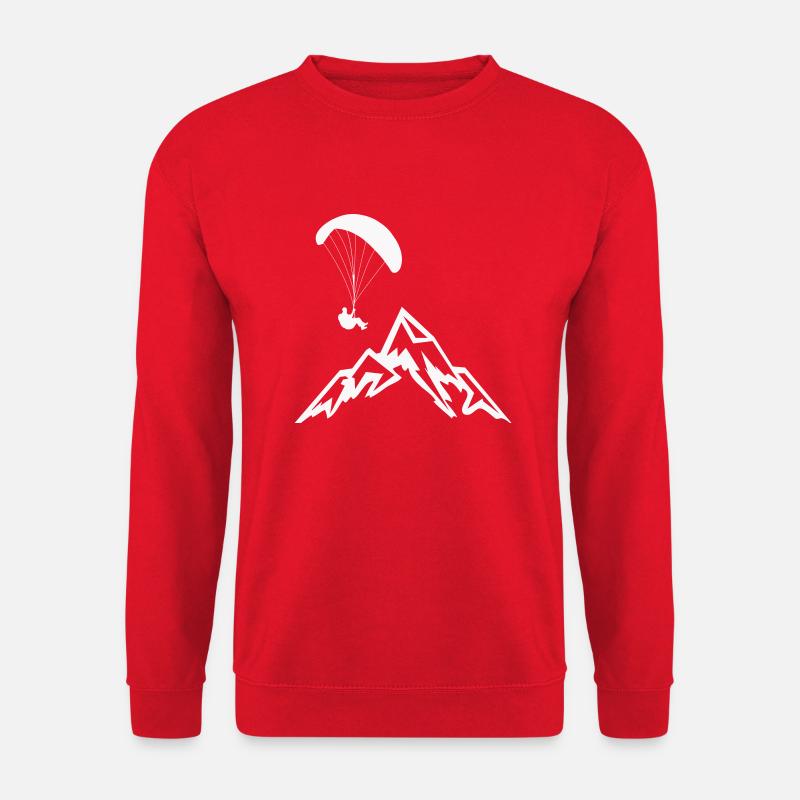 Gleitschirmflieger Fallschirmspringer - Unisex Pullover - Rot