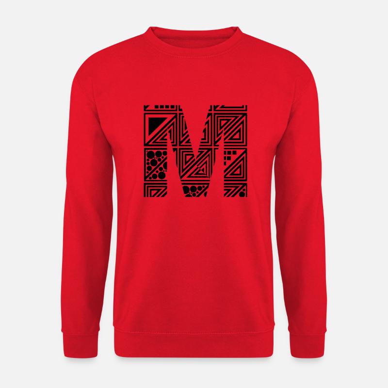 letter M - Unisex Sweatshirt - red