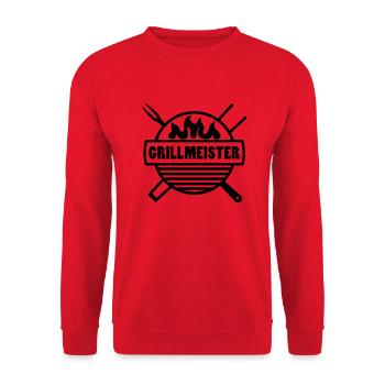 Grillmeister - Unisex Pullover - Rot - Vorne - Alina (178cm) & Michal (187cm)