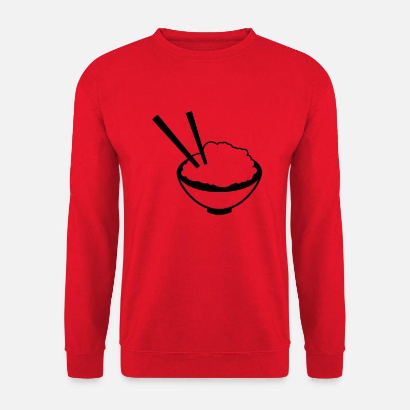 China Reisgericht mit Stäbchen - Unisex Pullover - Rot