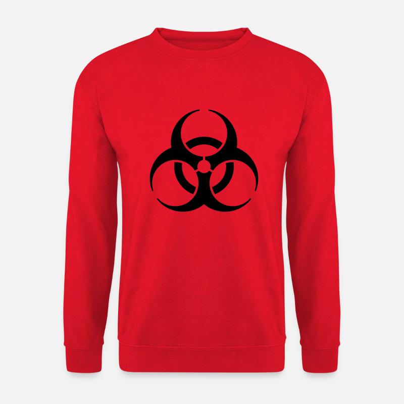 Biohazard Biohazard Hazard Symbol - Unisex Sweatshirt - red