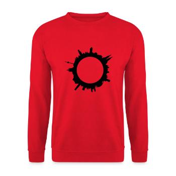 Skyline Köln rund - Unisex Pullover - Rot - Vorne - Alina (178cm) & Michal (187cm)